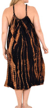 Cargar imagen en el visor de la galería, Women&#39;s Rayon Embroidered Tie dye Caftan Dress Beach Swimwear Cover up Black