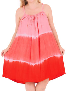 Women's Embroidered Tie Dye Swimwear Beach LOOSE Bikini Cover ups Caftan Orange