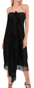 LA LEELA Womens Beach Swimsuit Cover Up Sarong Swimwear Cover-Up Wrap Skirt Plus Size Large Maxi BJ