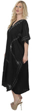 Load image into Gallery viewer, la-leela-rayon-6-solid-womens-kaftan-nightgown-beachwear-cover-up-dress