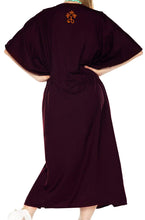 Load image into Gallery viewer, LA LEELA Rayon Solid 2 Women&#39;s Kaftan Kimono Nightgown Dress Beachwear Cover up