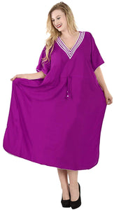 Long Kimono Loose Beach Swimwear Swimsuit Bikini Cover up Caftan Maxi Dress L-5X