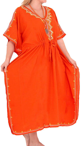 RAYON Ladies Beachwear Bikini Swimwear Tie Dye Plus Cover up Tank Dress  Orange