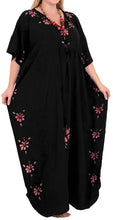 Load image into Gallery viewer, Women&#39;s Beachwear Sleeveless Rayon Cover up Dress Casual Caftans Multi  Black
