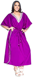 Long Kimono Loose Beach Swimwear Swimsuit Bikini Cover up Caftan Maxi Dress L-5X