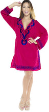 Load image into Gallery viewer, LA LEELA Rayon 01 Solid Women&#39;s Caftan Kimono Nightgown Beachwear Cover up Dress