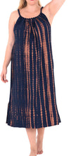 Load image into Gallery viewer, RAYON Plus Size Beachwear Bikini Swimwear Loose Fit Cover up Tank Dress Blue