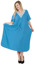 Load image into Gallery viewer, Long Kimono Loose Beach Swimwear Swimsuit Bikini Cover up Caftan Maxi Dress L-5X