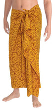 Load image into Gallery viewer, LA LEELA Hand Paint Leafy Rayon Wrap Beach Swimwear Long Pareo Men Sarong 78X39
