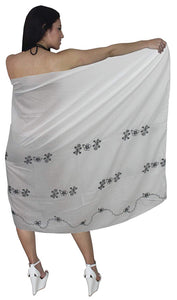 LA LEELA Women Beachwear Bikini Wrap Cover up Swimwear Solid 6 ONE Size