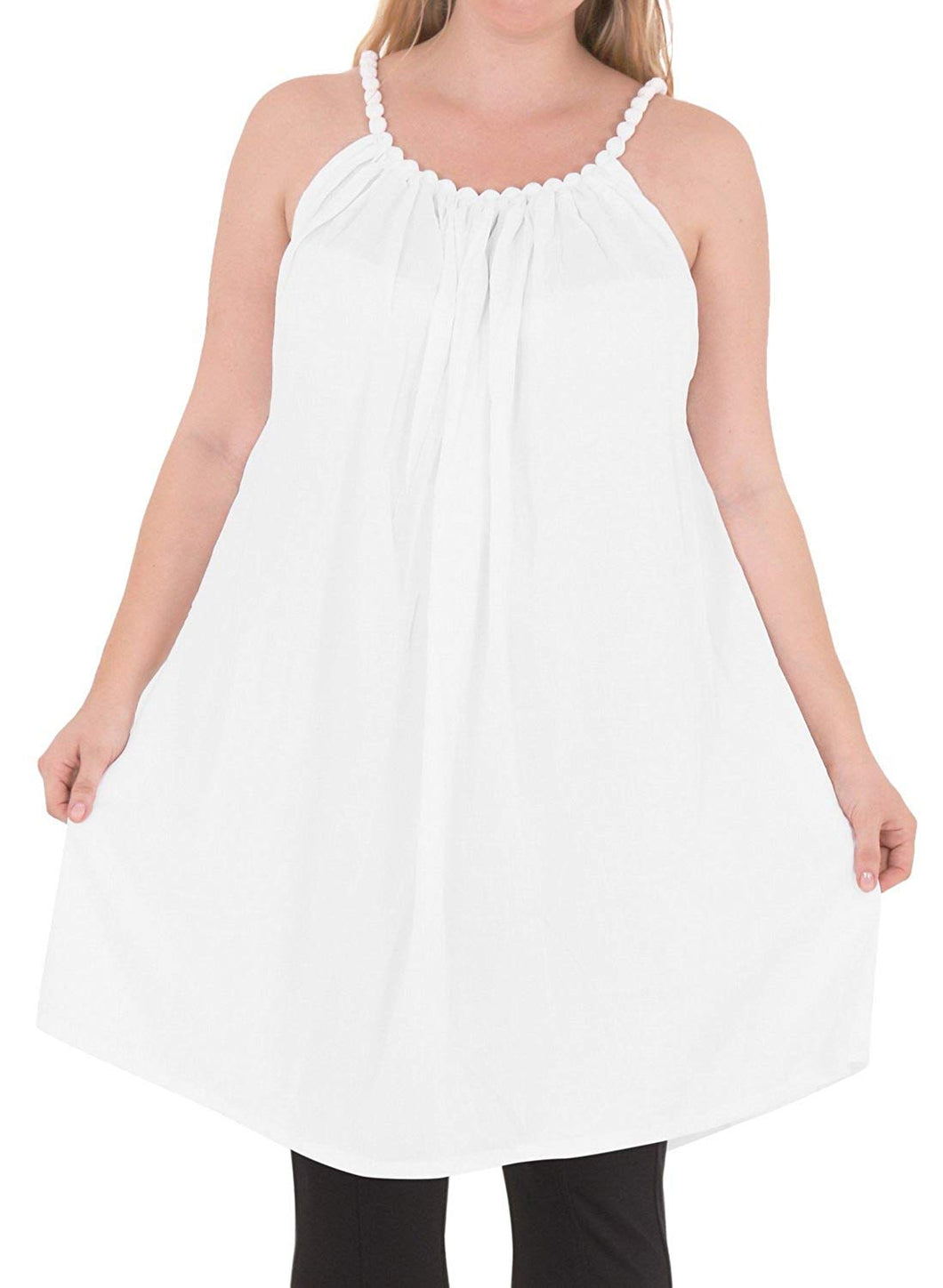 Women's Plain Designer Tunic Beachwear Loose Fit Plus Size Casual  14 - 18W