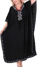Load image into Gallery viewer, EVENING DRESS Rayon Women Beach Kimono Bikini SWIMSUIT Cover up SUNDRESS  Black