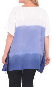 Casual Loose Fit Plus Kimono Loose Beachwear Women's Casual Top Blue 14 - 18