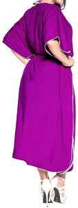 Long Kimono Loose Beach Swimwear Swimsuit Bikini Cover up Caftan Maxi Dress L-5X
