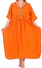 Load image into Gallery viewer, Women&#39;s Beachwear Sleeveless Rayon Cover up Dress Casual Caftans Multi  Orange
