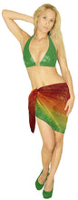 Load image into Gallery viewer, LA LEELA Women Beachwear Mini Sarong Bikini Cover up Wrap Dress Printed
