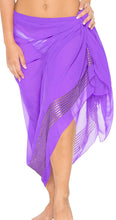 Load image into Gallery viewer, La Leela Sheer Sequin Embroidered Beach Swim Hawaiian Pareo Sarong Light Pink,One Size