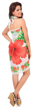 Load image into Gallery viewer, la-leela-sheer-chiffon-swimsuit-scarf-deal-dress-sarong-printed-72x42-red_5585