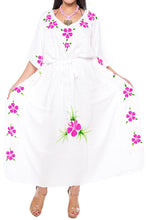 Load image into Gallery viewer, Women&#39;s Beachwear Sleeveless Rayon Cover up Dress Casual Caftans Multi White