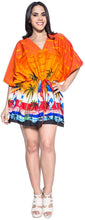 Load image into Gallery viewer, LA LEELA Cover up Beach Bikini Swimwear Swimsuit Kaftan Dress Women Printed