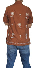 Load image into Gallery viewer, la-leela-shirt-casual-button-down-short-sleeve-beach-shirt-men-embroidered-189