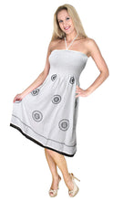 Load image into Gallery viewer, la-leela-rayon-solid-sheer-party-top-evening-floral-white-2055-one-size