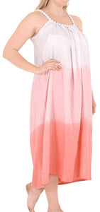 Women's Dress Designer Sundress Beachwear Plus Size Evening Casual Cover up Pink