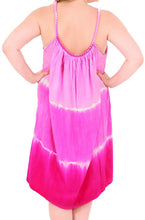 Load image into Gallery viewer, Women Embroidered Hand Tie Dye Swimwear Beach LOOSE Bikini Cover ups Caftan Pink