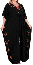 Load image into Gallery viewer, Women Designer Hand Painted Swimwear Beach LOOSE Bikini Cover ups Caftan Orange