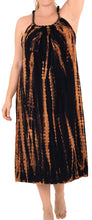 Cargar imagen en el visor de la galería, Women&#39;s Rayon Embroidered Tie dye Caftan Dress Beach Swimwear Cover up Black