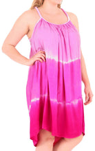 Load image into Gallery viewer, Women Embroidered Hand Tie Dye Swimwear Beach LOOSE Bikini Cover ups Caftan Pink