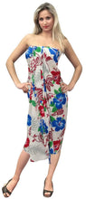 Load image into Gallery viewer, la-leela-soft-light-scarf-long-dress-women-sarong-printed-72x42-white_5577