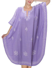 Load image into Gallery viewer, LA LEELA Rayon Solid 01 Women&#39;s Kaftan Kimono Nightgown Dress Beachwear Cover up