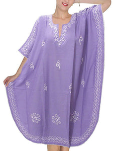 LA LEELA Rayon Solid 01 Women's Kaftan Kimono Nightgown Dress Beachwear Cover up