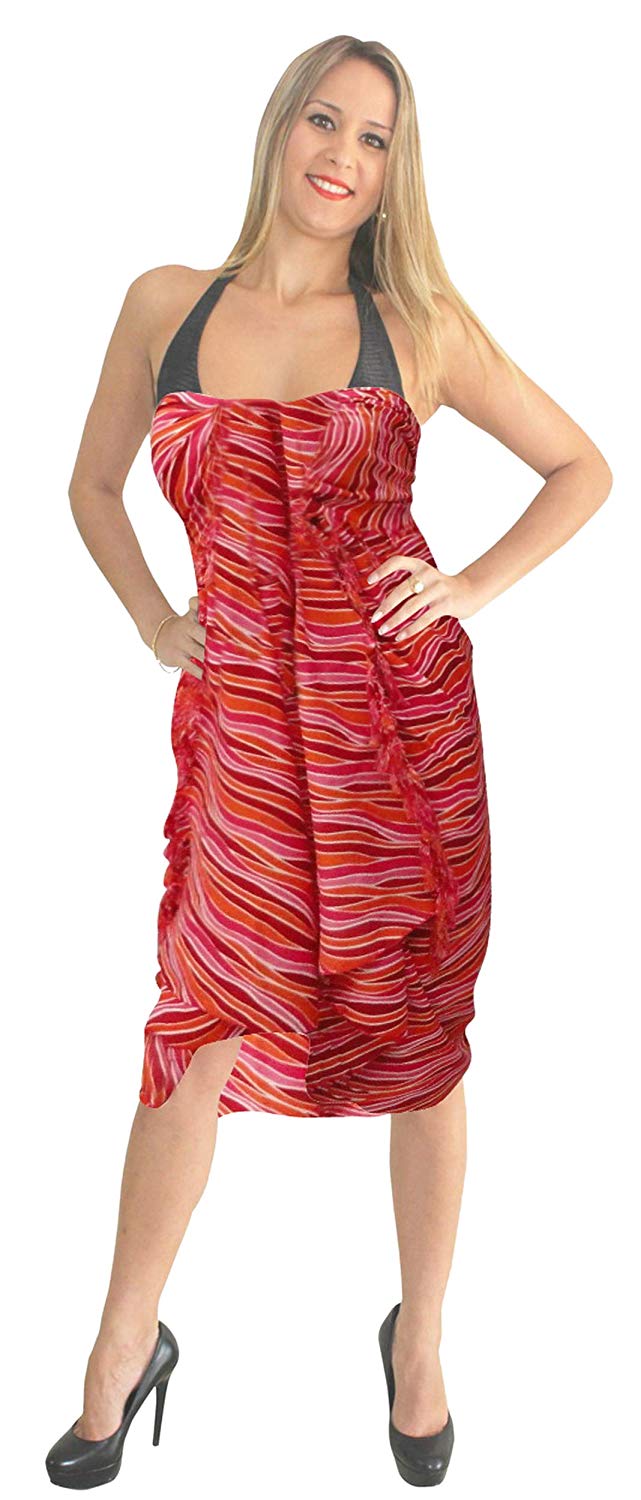 la-leela-women-beachwear-bikini-cover-up-wrap-dress-swimwear-sarong-9-one-size