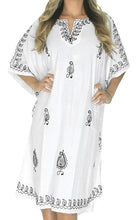 Load image into Gallery viewer, LA LEELA Rayon Solid 01 Women&#39;s Kaftan Kimono Nightgown Beachwear Cover up Dress
