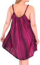Load image into Gallery viewer, Rayon Swimwear Tie Dye Casual Short Beach Dress Evening Caftan Cover up Purple