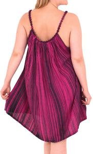 Rayon Swimwear Tie Dye Casual Short Beach Dress Evening Caftan Cover up Purple