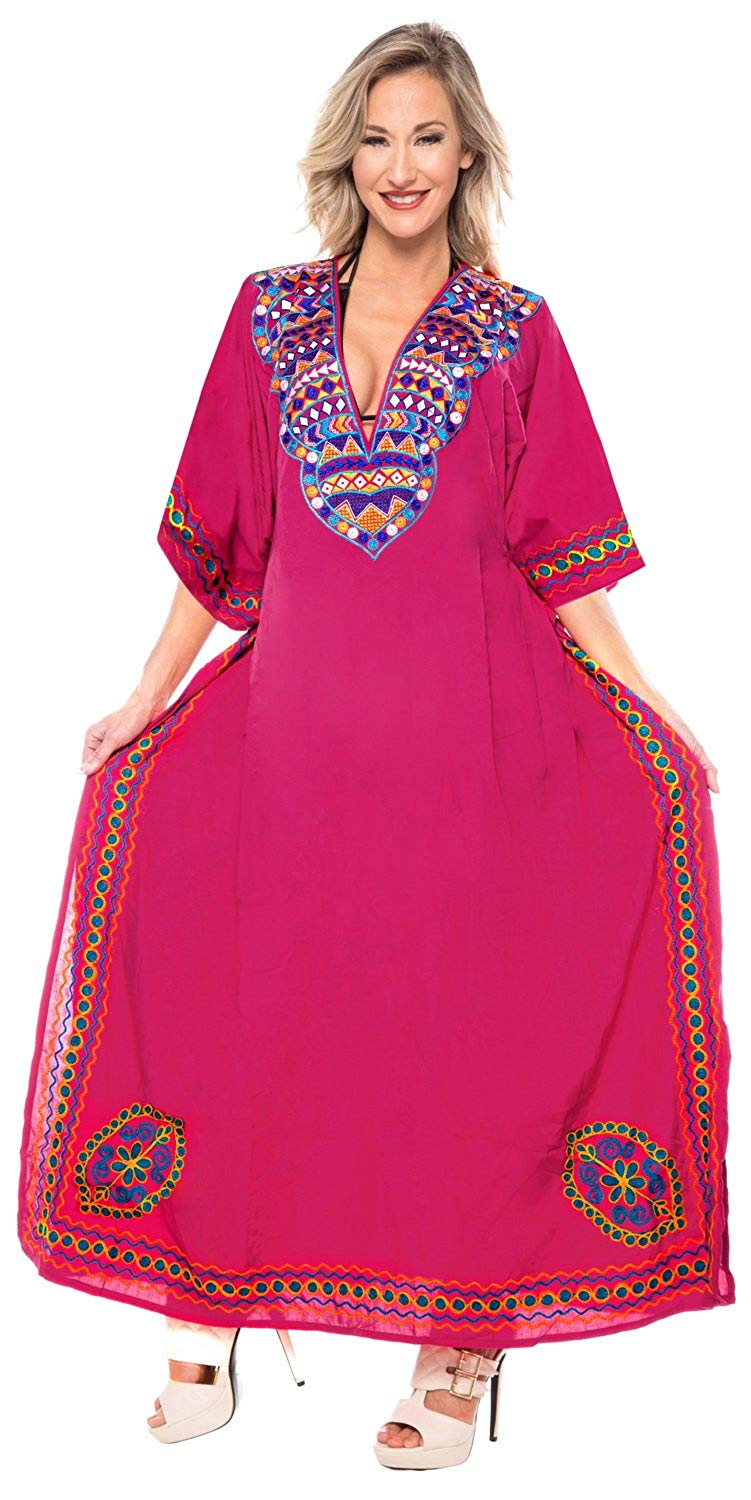 womens-long-beach-casual-dress-rayon-swimwear-swimsuit-kimono-cover-up-kaftan