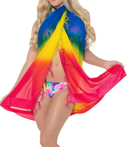 LA LEELA Beach Bikini Cover up Wrap Women Bathing Suit Sarong Jacquard ONE Size