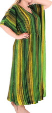 Load image into Gallery viewer, Women&#39;s Tie Dye Beachwear Sleeveless Rayon Casual Caftan Kimono Cover up Green