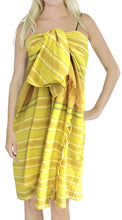 Load image into Gallery viewer, LA LEELA Women Beachwear Bikini Wrap Cover up Swimwear Bathing Suit 16 ONE Size