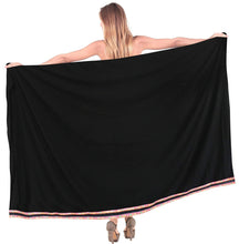 Load image into Gallery viewer, LA LEELA Women&#39;s Bikini Wrap Cover up Swimsuit Sarong Dress Solid 12 Plus Size