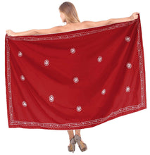 Load image into Gallery viewer, LA LEELA Women&#39;s Bikini Wrap Cover up Swimsuit Dress Sarong Solid 15 ONE Size