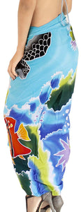 LA LEELA Swimsuit Cover-Up Sarong Beach Wrap Skirt Hawaiian Sarongs for Women Plus Size Large Maxi EA