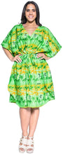 Load image into Gallery viewer, Bikini Cover up Dress Aloha Drawstring V Neck Swimsuit Womens Caftans BeachWear