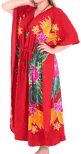 Load image into Gallery viewer, Womens Beachwear Sleeveless Rayon Evening Dress Casual Caftan Loose Cover up Red