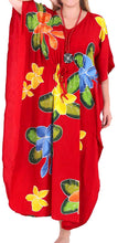 Load image into Gallery viewer, Women&#39;s Beachwear Swimwear Rayon Cover ups Aloha Swimsuit Caftans Multi Red