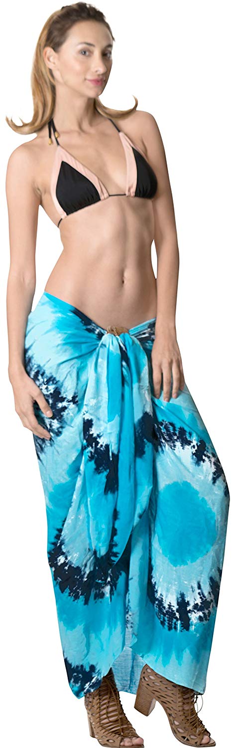 LA LEELA Womens Beach Swimsuit Cover Up Sarong Swimwear Cover-Up