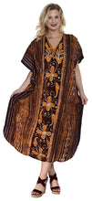 Load image into Gallery viewer, Hand made Batik 100% Cotton Loose Kimono Caftan Dress Beachwear Swimwear Kaftan